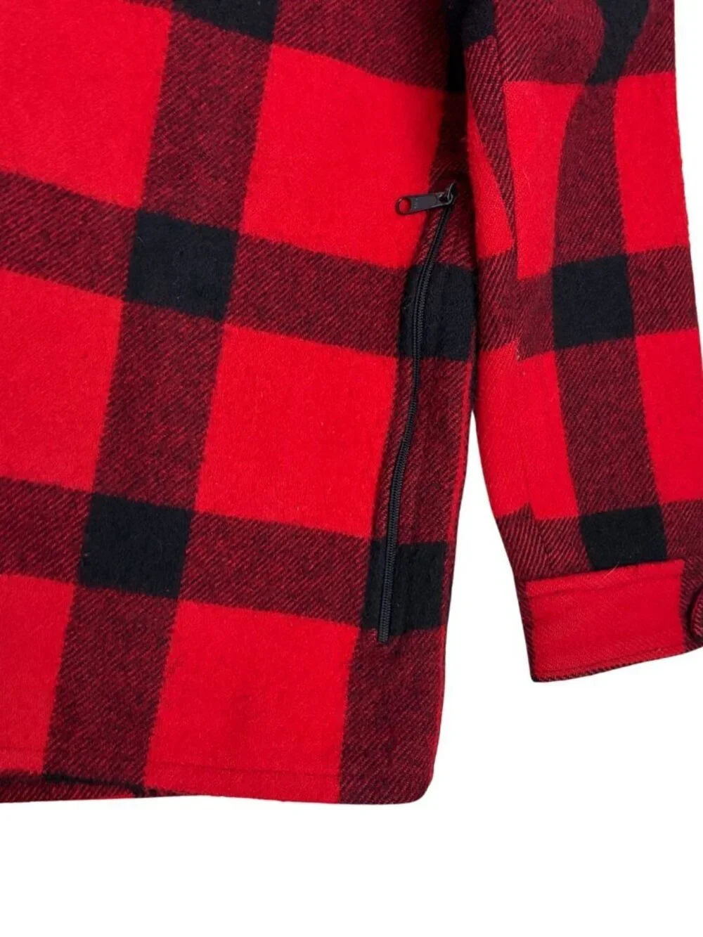 RARE VINTAGE 1950s Johnson Woolen Mills Wool Hunting Jacket Coat Red Mens Medium